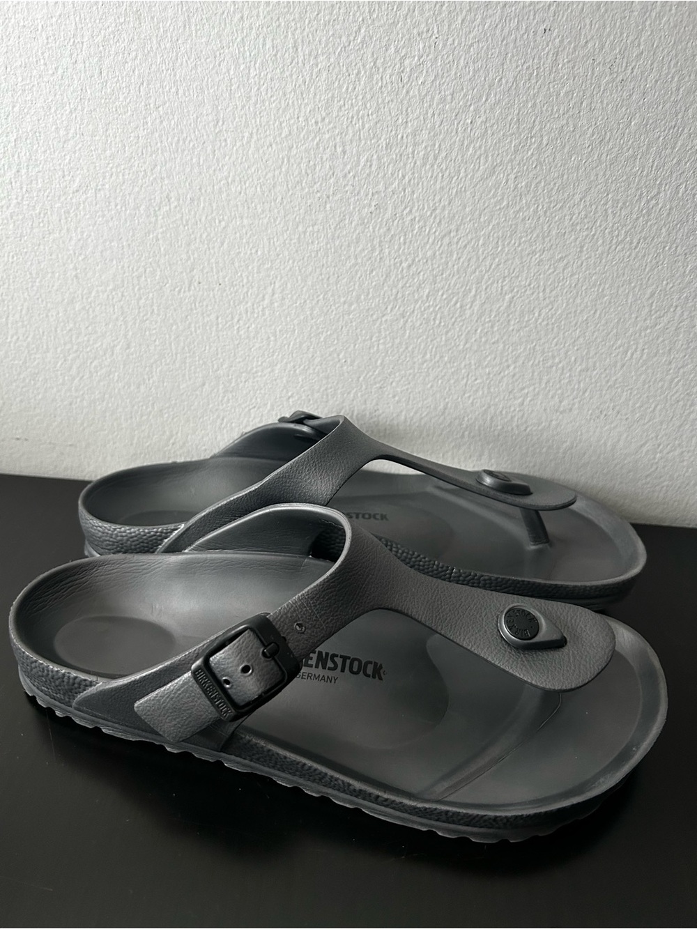 Birkenstock Men's Gizeh EVA Thong Sandals - Metallic Anthracite